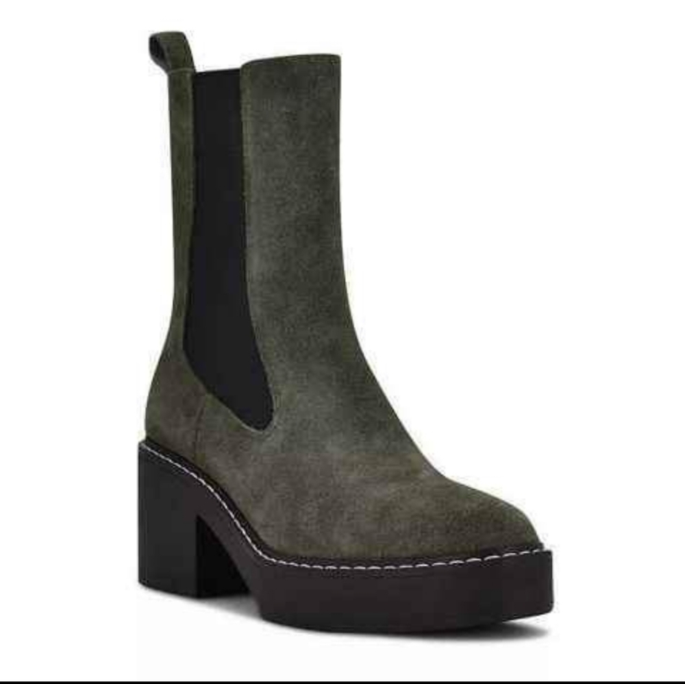 Nine West Doleas Women's Suede Chelsea Boots, Size: 6, Green